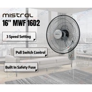 MISTRAL wall fan 16inch MWF16D2/16inch MWF16R with remote control Kipas dinding 16inch pvc blade