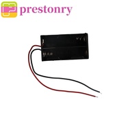 PRESTONRY AA Battery Holder Plastic Durable 4 * AA Batteries Holder Case With Wire Leads Double-deck