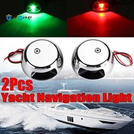 2Pcs 12V LED Light LED Navigation Light Bulb for Marine Boat Yacht  Stainless Steel Red Green Light