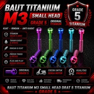 Titanium Bolt Small Head M3 Grade 5 Titanium Material Ti-6Al-4V