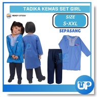 Baju Uniform Tadika Kemas Pra Sekolah Set Baju Kurung Budak Perempuan Kain Cotton Kemas-G