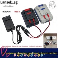 LANSELL Dual-head Charger, Universal Overload Protection Lithium Battery Charger, 18/21V/24V Lithium