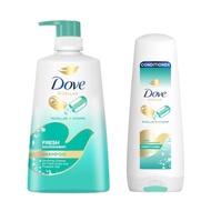 Dove Shampoo Fresh Nourishment Shampoo 650ml & Conditioner 300ml (Exp 2027)