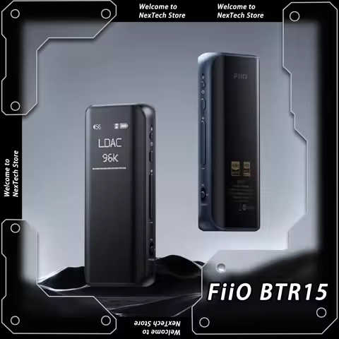 FiiO BTR15 Bluetooth Receiver USB DAC Hi-Res Headphone Amplifier DSD Decoding Headphone Custom Ear A