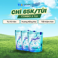 Combo 3 Túi Viên Giặt Top Step Hàn Quốc 7in1 Công Nghệ Enzyme An Toàn Cho Da, Sạch Đột Phá - 15 Viên