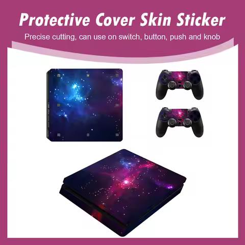 Skin Sticker for PS4 Slim Decal for Sony Playstation 4 Slim Console Controller