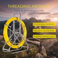 Lowest Price 425FT 6MM ECO-WORTHY Fiberglass Fish Tape Duct Rodder Wire Cable Running Puller