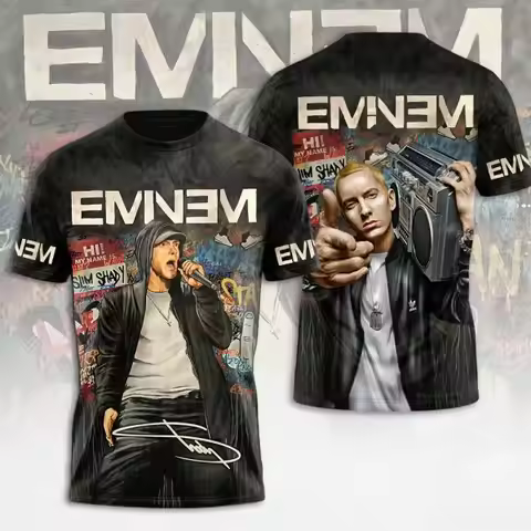 Popular Popular Rapper Eminem 3D Printed t shirts Men/Women Hip Hop Street T-Shirt Loose Casual Tee 