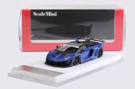 ScaleMini SM 1:64樹脂模型，LP700-4！LB-Silhouette Works Aventador GT EVO，大牛LB3.0寛體改装剪影版。首批發售中，Dark Blue深藍。