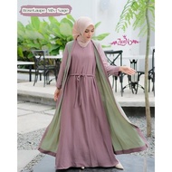 [BISA COD] GAMIS ABAYA BRUKAT MALA GAMIS+OUTER zahin