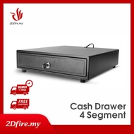 2Dfire Cash Drawer 4 Segment Electric Cash Box With Lock Peti Tunai Mesin Tunai Empat Petak 四格收银机钱箱