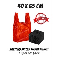 MERAH Jumbo Plastic bag 40x65cm/red shopping plastic/red shopping bag/ pekanbaru riau shopping bag