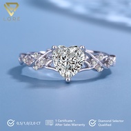 Lore Jewellery - Gold Plated Moissanite Ring - Sweet Heart Moissanite Ring 0.5 / 1.0 / 2.0 Ct