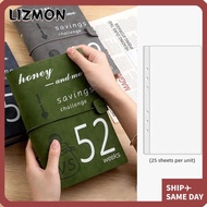 LIZMON Savings Binder, 6-holes Reusable 52 Week Savings Challenge Binder, Funny with Cash Envelope L