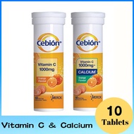 Cebion Vitamin c 1000mg &amp; Calcium + Vitamin c 10 Tablets
