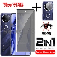 2in1 Tempered Glass Privacy For Vivo V50E 5G Vivo V50 E 5G VivoV50 E 5G 2025 Screen Protector Full C