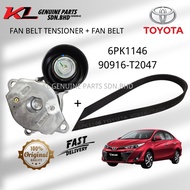 TOYOTA FAN BELT TENSIONER + FAN BELT VIOS NSP151 1.5 16620-0Y061+ 90916-T2047 6PK1146
