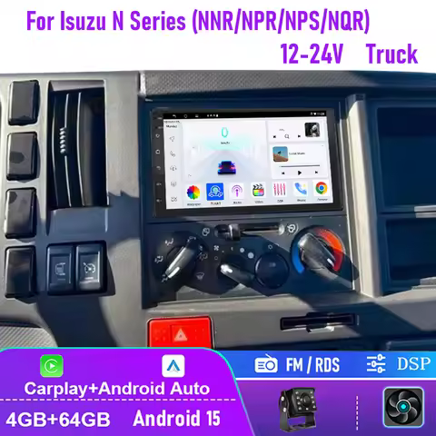 7" 4+64GB 12-24V Car Radio For Isuzu N Series (NNR/NPR/NPS/NQR) Truck 2009-2020 Wireless Carplay Hea