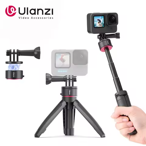 Ulanzi Go-Quick II Magnetic Suction Tripod Extension Mini Vlog Tripod Selfie Stick For GoPro DJI OSM