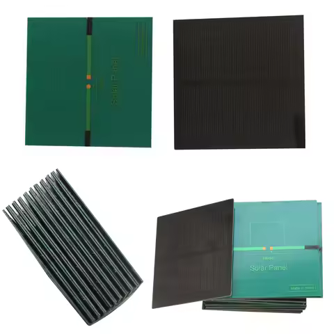 1.3W 5.5V Mini Solar Panel 98x98mm Square Solar PV Module for 3.7V Battery 3-5V Battery/Phone Charge