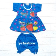 3 pcs setelan bayi perempuan 0-9 bulan cod wk baju anak perempuan murah meriah setelan bayi baju bay