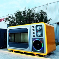 Night Market Retro TV Sales Pavilion Mobile Dining Truck Large Clock Card Mobile Dining Truck View A