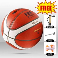 Molten Basketball Ball BG4500 BG5000 GG7X GR7 Bola with Free Pump Net Outdoor