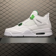 ct8527-113 air jordan 4 retro "green metallic" aj4 4 white green men's culture basketball shoes