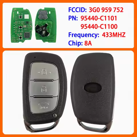 CN020288 Aftermarket 3 Buttons Smart Key 95440-C1101 95440-C1100 FCC CQOFD00120 8A Chip 433MHz For H