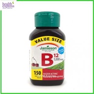 Jamieson - 高效維他命 B12 (1000 微克) 先進配方 加量裝 150 粒 [平行進口] [新舊包裝隨機提供] 此日期前最佳:2028年11月30日