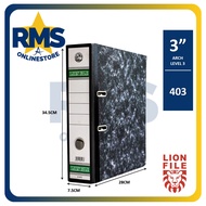 Lion 3" Arch File 403 with sheet protector