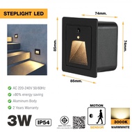 LOCAL789 EILON 3W Step Lamp Warm Light Model Tl-702/BK Black Shop In