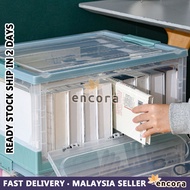 Encora 35L Transparent Foldable Container Clothes Toys Books Wardrobe Organizer Stackable Storage Bo