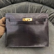 Hermes Kelly danse 黑金蜥蝪
