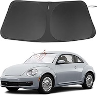 Windshield Sun Shade Custom Fit for 2012-2019 Volkswagen VW Beetle Accessories Foldable Sunshade Sun