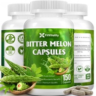150 Bitter Gourd Capsules | 400 mg Per Capsule| 150 Days Supply | 150 Vegetarian Capsules, Bitter Go