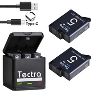 online In Stock For GoPro Hero 7 Gopro 6 hero5 Black Battery+USB Triple charger box with Type C port