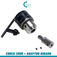Konektor Sambugan As Dinamo 12MM Ke Kepala Bor 13MM Paket Chuck Kepala Bor 13MM Dan Adaptor Dinamo U