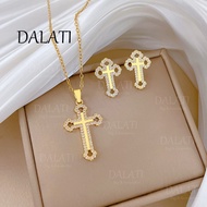DALATI DALATI Cross Set Light Luxury Gorgeous Gorgeous Necklace Female All-Match Clavicle Titanium S