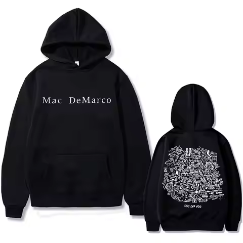 Singer Mac Demarco This Old Dog Album Double Sided Print Hoodie Men Women Fashion Oversized Hoodies 