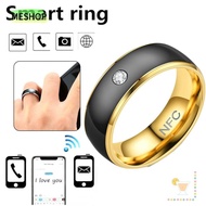 MESHOP Finger Digital Ring, Magic Wear Wearable Connect NFC Smart Ring, Creative Stainless Steel Mul