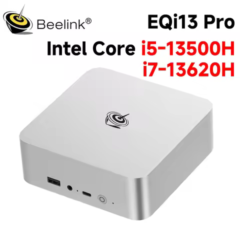 Beelink EQi13 Pro Mini PC Intel Core i5-13500H/i7-13620H Dual DDR4 3200MT/s PCIe4.0 SSD Built-in 85W