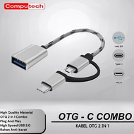 OTG Combo Cable 2 IN 1 Fast Speed USB 3.0 To Micro / USB 3.0 To Type C - OTG-C Combo Cable