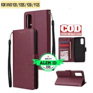 VIVO Y12S 2020 Y20 2021 vivo Y21i FLIP LEATHER CASE PREMIUM-FLIP WALLET CASE KULIT UNTUK VIVO Y12S 2020 Y20 2021 - CASING DOMPET-FLIP COVER LEATHER-SARUNG BUKU HP