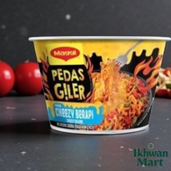Maggi Pedas Giler Cheezy Berapi Cup 96g | Mi Goreng Segera Pedas Keju | Halal | Rasa Pedas & Lembut 