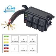 12V Relay Box 6 Slots Relay Block 6 Way Fuse Block with Relay Box and Relay Set Automotive Relay Kit