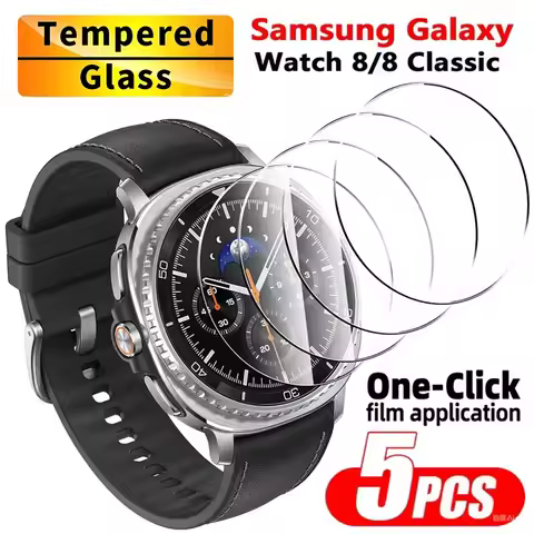 5Pcs Tempered Glass for Samsung Galaxy Watch 8 7 Ultra 47mm 46mm 6 5 Pro 43mm 42mm 40mm 45mm 44mm Sc