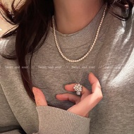 vintage accessories pearl necklace Kalung mutiara sederhana musim luruh dan musim sejuk Beregu wanit