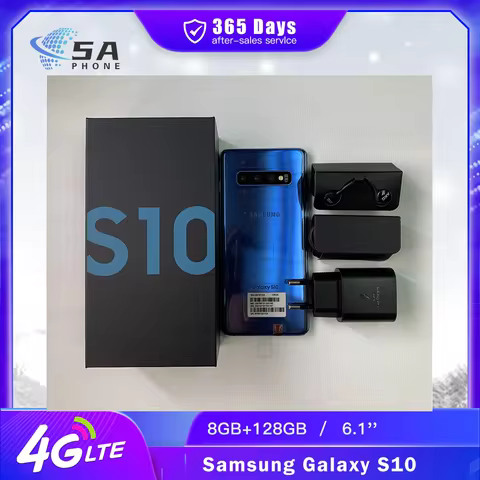 Original Samsung Galaxy S10 G973U1 G973F Mobile Phone 6.1" 8GB RAM 128GB ROM Fingerprint NFC Snapdra