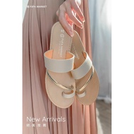 Fufa Shoes &lt; Brand &gt; Summer Wide Version Set Toe Slippers-1PL176